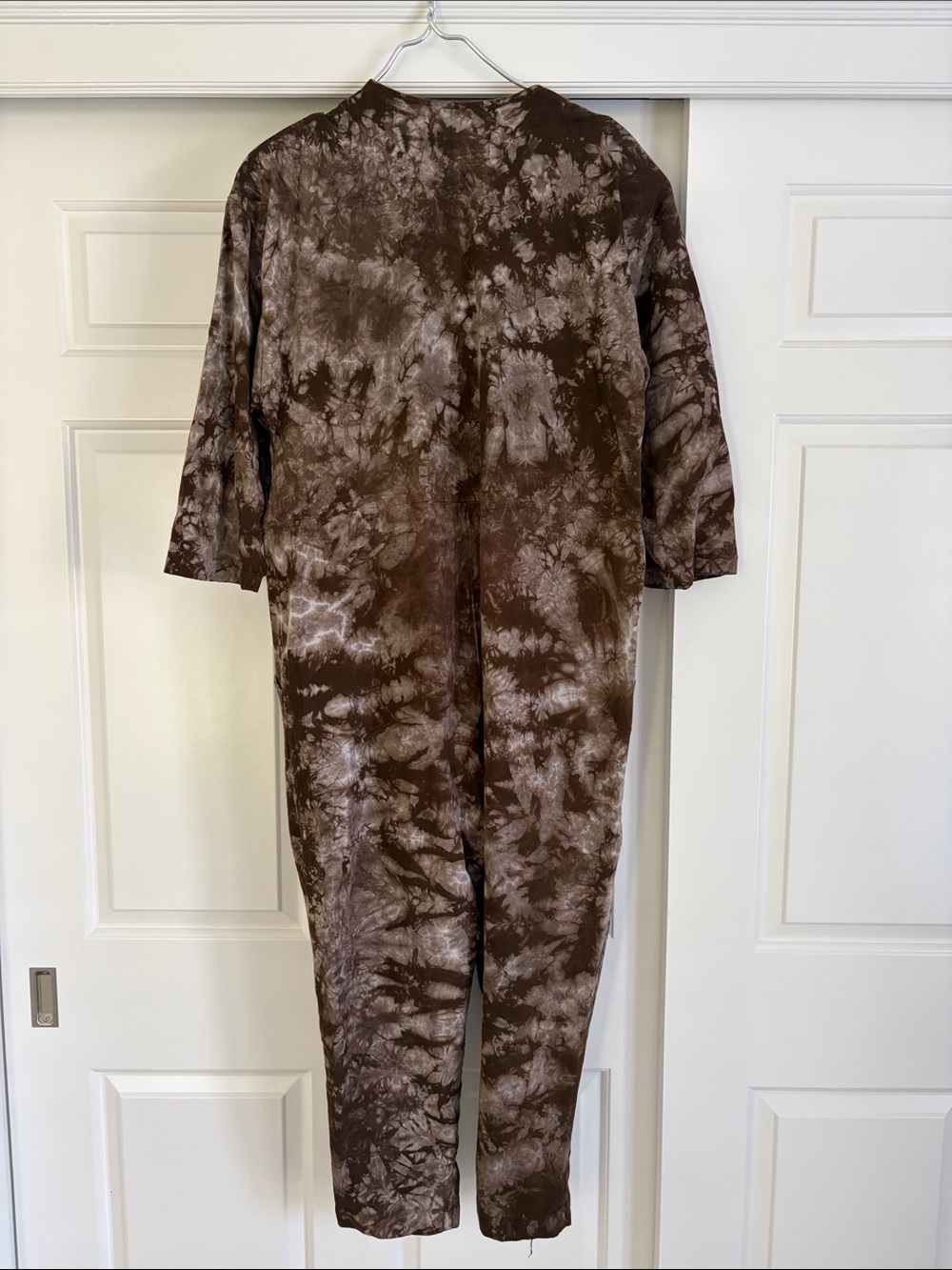 Brown Tie-Dye Jumpsuit Romper for Women - Picture 5 of 5
